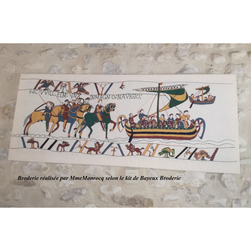 Embroidery kit reproduction Bayeux tapestry boat sailed to hastings