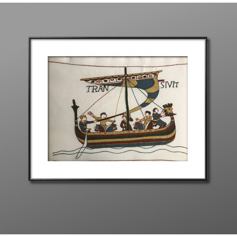kit à broder reproduction Tapisserie de Bayeux, bateau par bayeux broderie