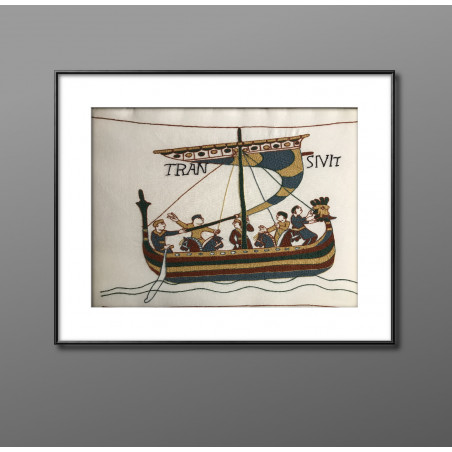 kit à broder reproduction Tapisserie de Bayeux, bateau par bayeux broderie